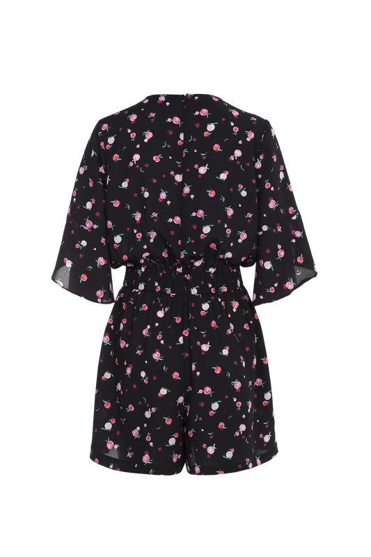 Ladies Fashion Polyester Print V Neck Romper ODM