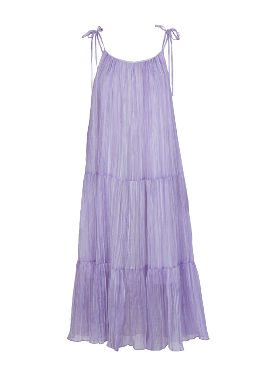 Ladies Fashion Polyester Tie Strap Tiered Dress ODM