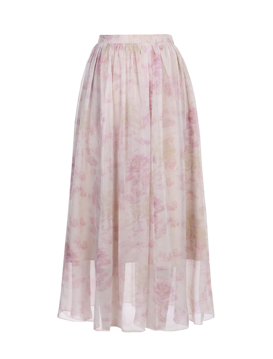 Ladies Fashion Polyester Layered Printed Skirt ODM