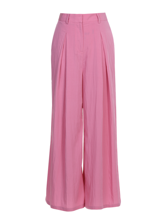 Ladies Fashion Cotton Wide Leg High Waisted Pants ODM