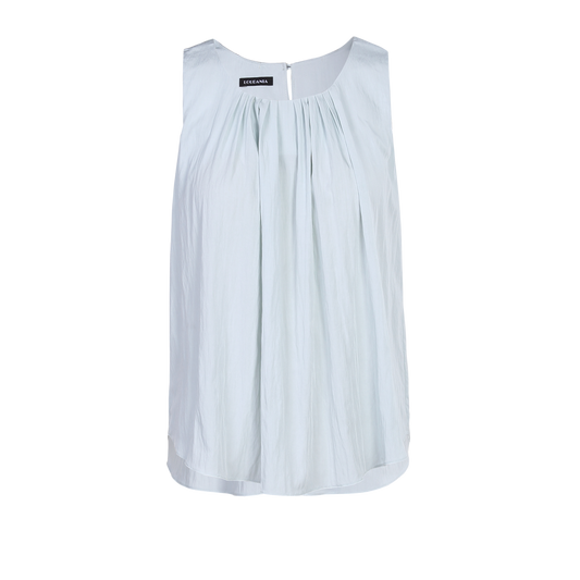 Ladies Fashion Cotton Sleeveless Pleated Top  ODM