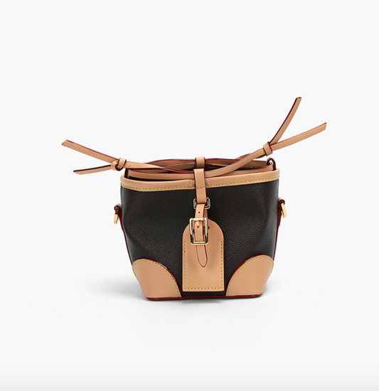 Mini Colorblock Bucket Crossbody Bag 可愛迷你抽繩水桶包