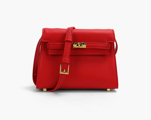 Mini Crossbody Bag with golden details 高貴時尚金扣手小包