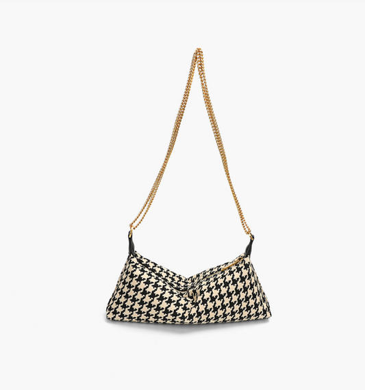 Bird Checker Shoulder Bag 金色鏈子千鳥格布袋